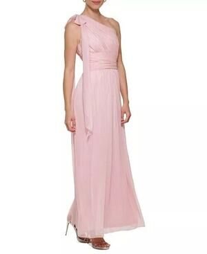 DKNY Women's Pleated One-Shoulder Gown size 6 (b8)